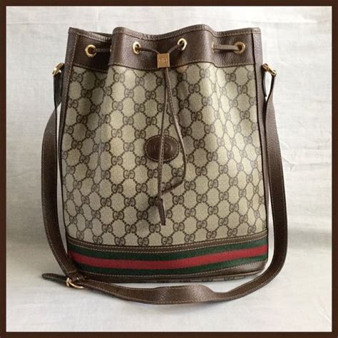 gucci vintage web bucket bag|authentic vintage gucci bag.